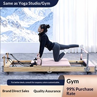 Pilates Core Reformer pliable avec pieds métalliques, lit de yoga, chaise en érable et chêne, Cadillac pour fitness en intérieur