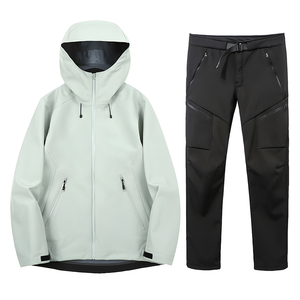 OEM Outdoor fabbrica personalizzata 3L leggera <span class=keywords><strong>giacca</strong></span> rigida da <span class=keywords><strong>uomo</strong></span> 10000mm impermeabile pantaloni da trekking Unisex riscaldamento di alta qualità - Product Image 4