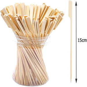 Brochetas de Bambú Natural para Kebab Brasileño con Logotipo, Brochetas Planas para Barbacoa y Asados - Product Image 4