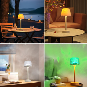 โคมไฟตั้งโต๊ะ Chunyan Tall Water Ripple พร้อมรีโมทคอนโทรล ไฟ LED สร้างบรรยากาศ สำหรับห้องนอน ไฟกลางคืน พร้อมเอฟเฟกต์โปรเจคเตอร์ - Product Image 4