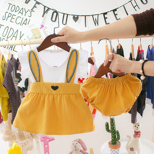 Conjunto de Ropa para Bebé Niña, Versión Coreana, Bonito, Antideslumbrante, Traje de Verano para Bebé - Product Image 3