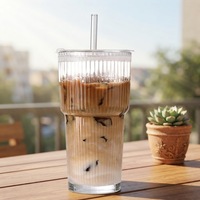 Gobelet de voyage en verre transparent avec bouchon à paille, design moderne, portable pour café et boissons froides, usage unisexe, compatible lave-vaisselle