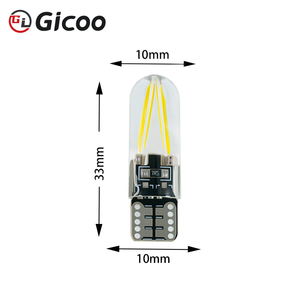 หลอดไฟ LED ซิลิโคน COB แบบ 2 ด้าน T10 1W 12V แสงคงที่ สำหรับไฟเลี้ยวข้างรถยนต์ ไฟโดม ไฟอ่านหนังสือ ไฟส่องป้ายทะเบียน - Product Image 1
