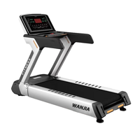 Tapis roulant commercial pour salle de sport, machine à courir motorisée robuste avec écran LCD et moniteur de fréquence cardiaque