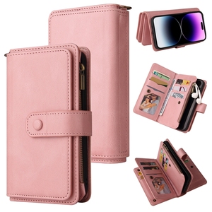 Étui portefeuille à fermeture éclair pour iPhone 11 12 13 Promax 14 <span class=keywords><strong>Pro</strong></span>, pour iPhone 14 ProMax/15/16 Plus 15 fente pour carte housse de téléphone - Product Image 5