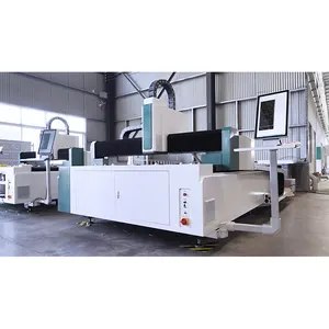 Fiber Laser Cutting Machine for steel metal 3015 4020 6025 double platform and enclosed protective