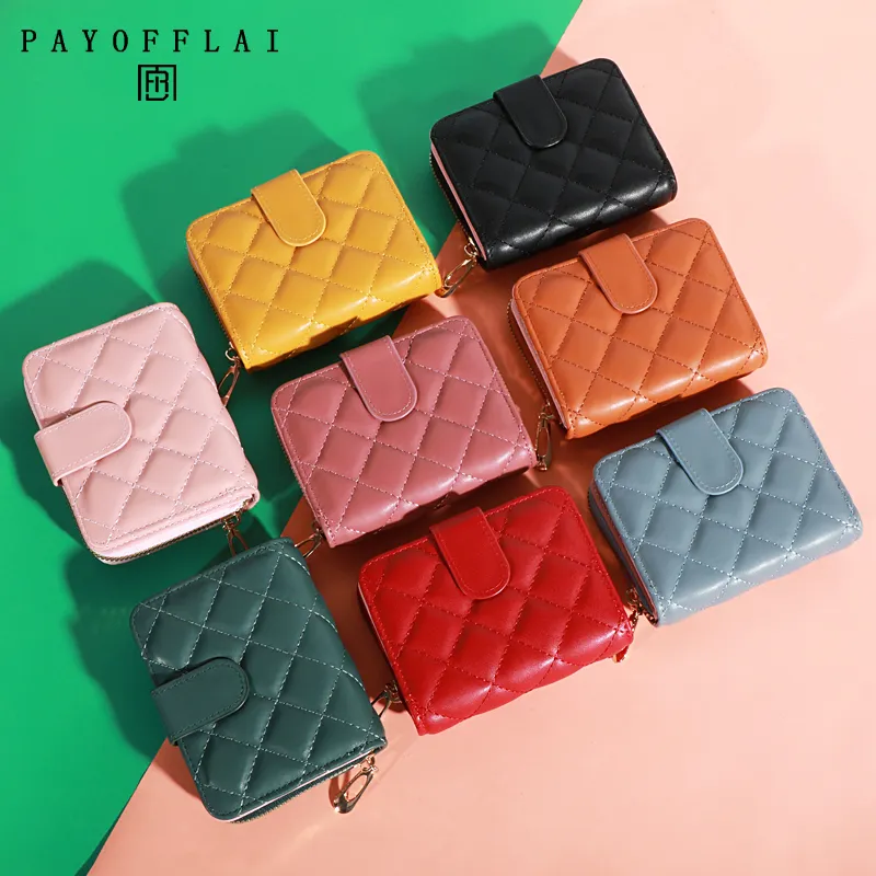 PAYOFFLAI OEM 2022 फैक्टरी कस्टम महिलाओं लक्जरी कार्ड पैकेज बटुआ बड़ी क्षमता फैशन डिजाइनर पु चमड़े कम बटुआ