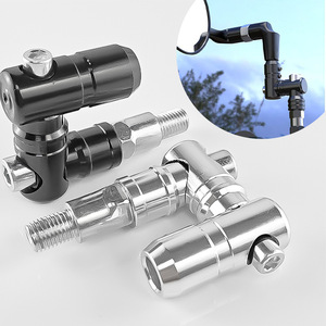 Qiangye Motorcycle Mirror Mount M10 Aluminum Alloy CNC 360 Degree Rotating <b>Bracket</b> Screw For Motorcycle Modification - Product Image 2