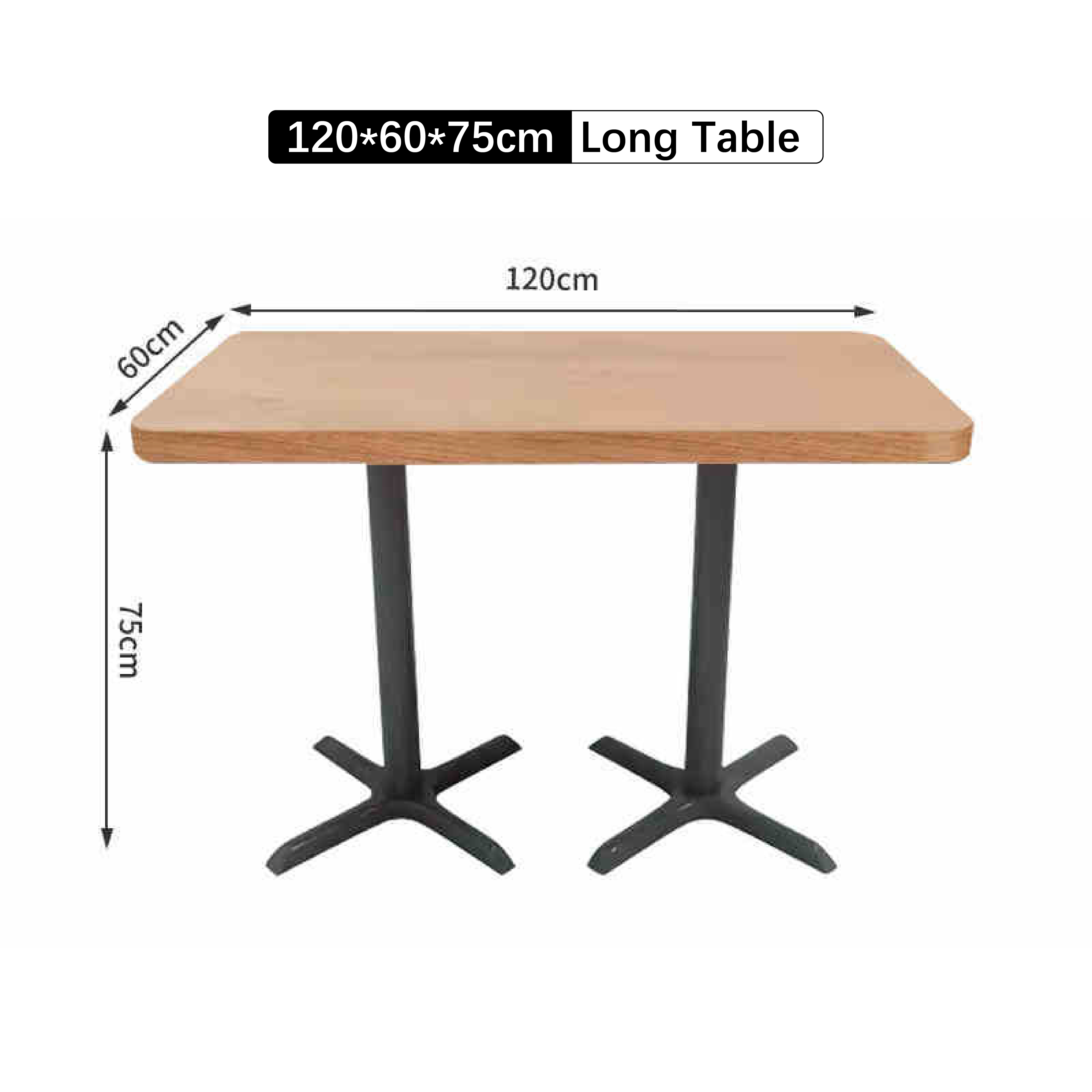120*60*75cm Long Table