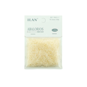 Perline a Forma di Riso 4 mm 50 G Colore Crema per Creazione di Gioielli - Product Image 2