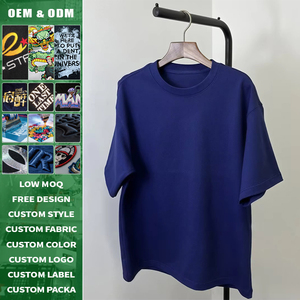 T-shirt streetwear oversize personnalisé en coton tricoté 480 g/m² à séchage rapide, écologique et à épaules tombantes - Product Image 2