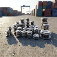 Joint d'expansion en caoutchouc doublé de PTFE avec tiges de contrôle DN400