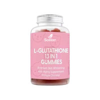 Complément alimentaire Solilan Vegan Vitamine C L-glutathion Collagène 13 en 1 Gummies Blanchiment de la peau L-glutathion 13 en 1 Gummies pour la peau