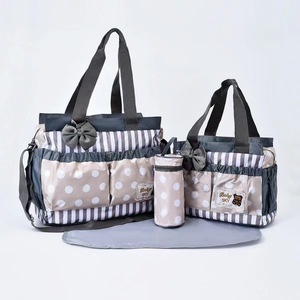 Baby Sky Diaper <b>Bag</b> Set Large Capacity Waterproof With <b>Bear</b> Embroidery For Baby <b>Care</b> Storage - Product Image 3