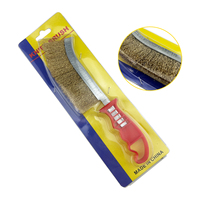 Brosse métallique en fil d'acier de qualité professionnelle avec manche en plastique, personnalisable, support OEM, pour le décapage de la rouille et le nettoyage – Vente directe usine