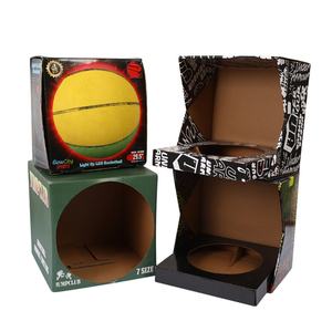 Custom Sport Accessories Ball Display Paper Boxes Gift Packing Box with Window for Basketball Soccer Football