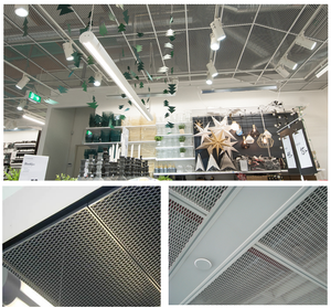 Mở rộng trang trí kim loại lưới trần kim cương-Lỗ bột bọc thép carbon Màn hình đục lỗ kỹ thuật cho sử dụng khác nhau - Product Image 3