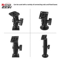 Fourniture du fabricant 30*30 Support de tête sphérique en métal N-Star Base fixe Carré 4 trous Véhicule d'ingénierie Tablet PC Stands