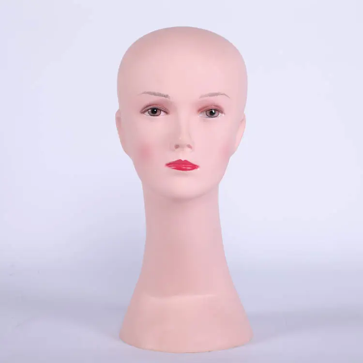 Plastic Hoofdmodel Dames Die Pruiken Dragen Met Hoeden Die Een Rubberen Tulband Dragen Met Een Bril Masker Met Oren