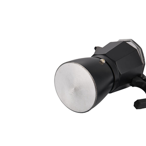 Cafetera Moka de Aluminio con Base de Rosca Negra, Venta al por Mayor, Cafetera Moka Redonda Normal >10, Otras Cafeteras - Product Image 2