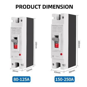 Солнечный литой корпус, автоматический выключатель постоянного тока MCCB, защита от перегрузки, переключатель, защита от короткого замыкания, фотогальванический PV 100A 125A 1P - Product Image 6