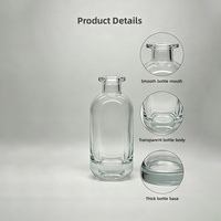 Bouteille diffuseur en verre vide transparente pour huiles essentielles avec bouchon à vis et sérigraphie – Vente en gros