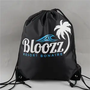 Factort cheap polyester bag or nylon drawstring promo backpack bags