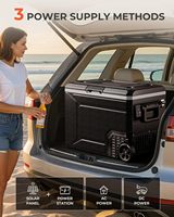 Euhomy, prix d'usine certifié UL, mini réfrigérateur portable de 80 L, réfrigérateur-congélateur à compresseur pour voiture, 12 V/220 V, avec roues