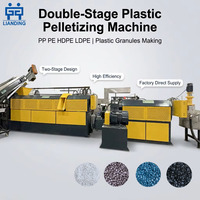 Ligne de granulation de plastique à économie d'énergie de 20 % pour le recyclage des films et sacs en PP/PE, machine de fabrication de granulés en deux étapes