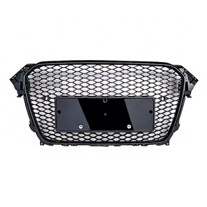 Rejilla Delantera Negra de Alta Calidad PNB, Rejilla de Malla ABS para Audi A4 B8.5 Allroad S4 B85 Estilo RS4, Negro Brillante 2013-2016 - Product Image 1