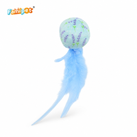 Jouet en peluche doux et froissé pour chaton, design coloré sur le thème du printemps, avec herbe à chat, fabriqué par Famipet
