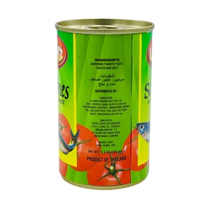 155g Certificado Halal Premium Mariscos enlatados Linkz Sardinas en salsa de tomate Listo para comer Pescado enlatado - Product Image 3