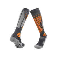 Chaussettes de ski épaisses et chaudes pour hommes, logo personnalisé imprimé basket-ball, chaussettes de sport de neige respirantes en coton de compression à hauteur du genou pour femmes