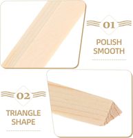 Molduras Triangulares Decorativas de Madera de Pino Modernas para Marcos de Ventana, Tiras Decorativas para Modelismo, Fácil Instalación