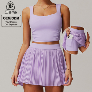 Falda de Golf Personalizada para Mujer, Falda de Tenis Plisada Personalizada al por Mayor, Conjunto de 2 Piezas, Vestido de Golf para Mujer, Ropa Deportiva de Tenis - Product Image 1