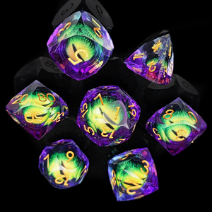 Juego <span class=keywords><strong>de</strong></span> Dados Poliédricos Preumim Prism D20 Dragon Eye Liquid Core <span class=keywords><strong>de</strong></span> 7 Dados con Núcleo Líquido, para Juegos <span class=keywords><strong>de</strong></span> Dragones y Mazmorras, con Bordes Afilados - Product Image 4