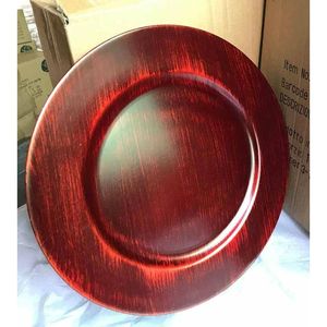 Assiette décorative rouge antique - Product Image 1