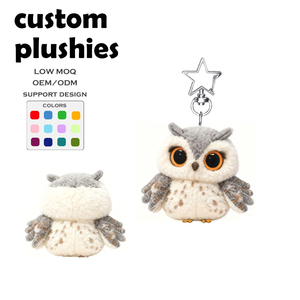 Op maat gemaakte pluche sleutelhanger knuffel met kleding uil speelgoed cartoonfiguren knuffeldier sleutelhanger hanger - Product Image 2