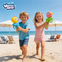 WANNA MAGIC Mini pistolet à eau 48ML avec 6 têtes d'animaux de dessin animé amovibles DIY, buse unique, portée 7-8M, en plastique, unisexe, été