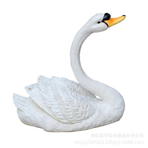 Swan Relief Fiberglass Outdoor Floating Animal Sculpture <b>Garden</b> <b>Pool</b> Decoration Handmade 1PC - Product Image 4