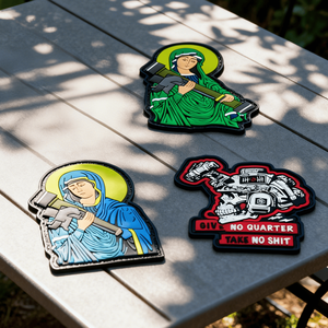 Chất lượng cao tùy chỉnh logo mềm 3D cao su PVC vá tùy chỉnh PVC huy hiệu móc và vòng lặp vá tùy chỉnh PVC vá cho đồng phục - Product Image 4