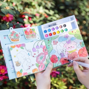 Libro de Colorear de Papel para Niños con Pigmentos, Arte de Graffiti, <span class=keywords><strong>Dibujos</strong></span> Animados, Rompecabezas de Educación Temprana, Libro de Dibujo Sólido <span class=keywords><strong>al</strong></span> por Mayor - Product Image 1