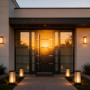 Puerta de acero inoxidable de estilo moderno Puerta de acero de alta seguridad abierta de doble oscilación - Product Image 6