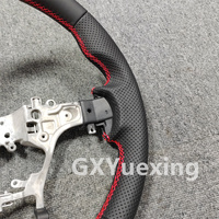 Cadre de volant LC79 Sports Design pour Hilux Fortuner avec cuir véritable et coutures rouges