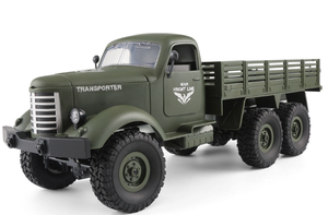 Xe tải quân sự điều khiển từ xa JJRC Q60 RC 1/16 2.4G 6 bánh dẫn động, địa hình, đồ chơi WPL cho trẻ em - Product Image 6