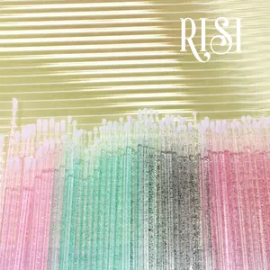 RISI Lint Free 100pcs/bag Wholesale Eyelash Accessories Lashes Micro Brush New Glitter Microswabs Eyelash Extension Lash Tools