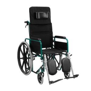 High-Back <b>Reclining</b> Wheelchair Foldable Lightweight Manual Mobility Aid For Elderly And Disabled Steel Frame Comfortable Height - Product Image 4