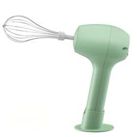Mixeur plongeant sans fil, batteur à œufs, mousseur à lait multifonction, agitateur automatique de café, bouton blanc vert, design moderne et minimaliste
