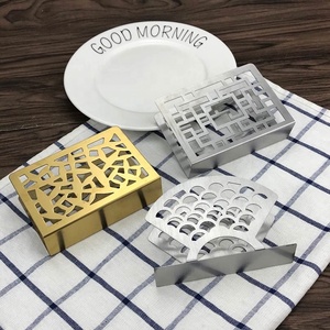 <span class=keywords><strong>Servilletero</strong></span> de tejido <span class=keywords><strong>Vertical</strong></span> de mesa de Metal creativo de acero inoxidable - Product Image 5