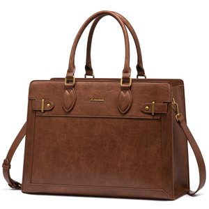 LOVEVOOK 15.6 17 Inch <strong>Laptop</strong> <strong>Handbags</strong> for Office Woman Ladies Large PU Leather Work Tote Bag <strong>Women</strong> Business Computer Briefcase - Product Image 1
